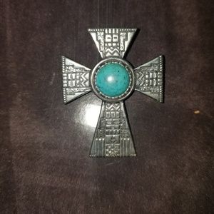 Carolyn Pollack Cross Turquoise Sterling Silver